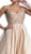 Sleeveless Embellished V-neck A-line Prom Gown