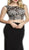 Vine Appliqued Two Piece Evening Dress