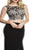 Vine Appliqued Two Piece Evening Dress
