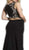 Vine Appliqued Two Piece Evening Dress