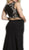 Vine Appliqued Two Piece Evening Dress