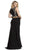 Vine Appliqued Two Piece Evening Dress
