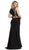 Vine Appliqued Two Piece Evening Dress