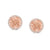 Signature Logo Earrings with Diamond frame in 18k Rose Gold