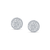 Tresor Collection - Signature Logo Earrings with Diamond frame in 18k White Gold
