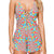 Luli Fama Laced Up Star Girl Deep V Romper In Multi-Color (L434870) - 1 pc Multi-Color In Size S Available In Multi-Color