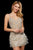 Sherri Hill - 53051 Beaded Fringe Short Dress In Neutral and Silver