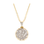 Tresor Collection - Siganture Diamond 15mm Logo Pendant in 18k Yellow Gold