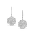 Tresor Collection - Signature Logo Diamond Earrings on a Huggies in 18k White Gold
