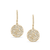 Tresor Collection - Signature Logo Diamond Earrings on a Huggies in 18k Yellow Gold