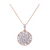 Tresor Collection - Siganture Diamond 20mm Logo Pendant in 18k Rose Gold