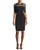 Adrianna Papell - 14249320 Illusion Banded Sheath Dress in Black