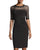 Adrianna Papell - 14249320 Illusion Banded Sheath Dress in Black