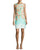 Donna Ricco - DR20061 Aquarelle Sheath Dress in Green and Floral