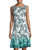 Chetta B - B1708928 Sleeveless Multi-Print A-Line Dress in Green and Multi-Color
