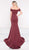 Colors Dress - 2014 Fitted Off-Shoulder Trumpet Evening Gown in Red