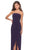 La Femme - 28204 Strapless Jersey Sheath Dress With Slit In Purple