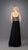 La Femme - Elegant V-neck dress with Embellished Bodice 11704 In Black