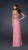 La Femme - Alluring Cross Over Ruched Full Length Gown 117651 In Pink