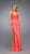 La Femme - Stunning V-neck Evening Gown with Bedazzled Brooch 12139 In Pink