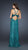 La Femme - Sequined Halter Neck Sheath Dress 17538 in Green