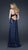 La Femme - Sequined Halter Neck Sheath Dress 17538 in Blue
