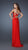 La Femme - 18825 Crisscross Back with Embellished Strap Evening Dress In Red
