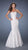 La Femme - Floral Lace Strapless Mermaid Evening Dress 19219 in White and Neutral