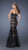 La Femme - Striped Gorgeous Illusion Evening Dress 19728 In Black