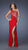 La Femme - Asymmetrical Vivacity Lace Evening Dress 19934 In Red