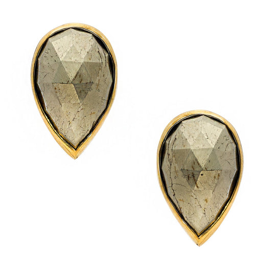 Lotus Gemstone Stud Earrings