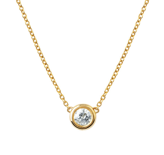 LH x FS Single Bezel White Sapphire Station Necklace