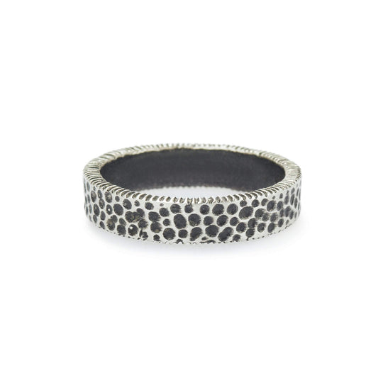 Elizabeth Buenaventura -  Oxidized Hammered Harmony Men's Ring