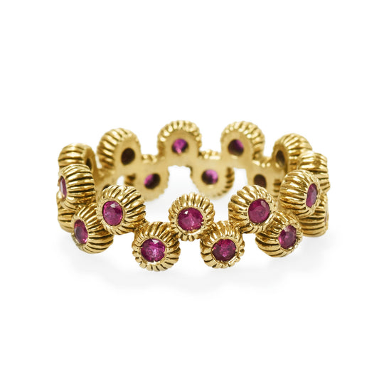 Ruby Pumpkin Eternity Ring