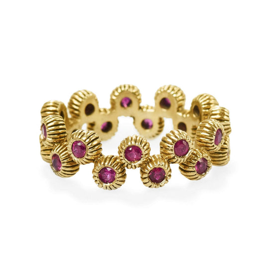 Elizabeth Buenaventura -  Ruby Pumpkin Eternity Ring