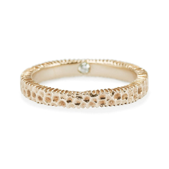Elizabeth Buenaventura -  Hammered Harmony Rose Gold Ring