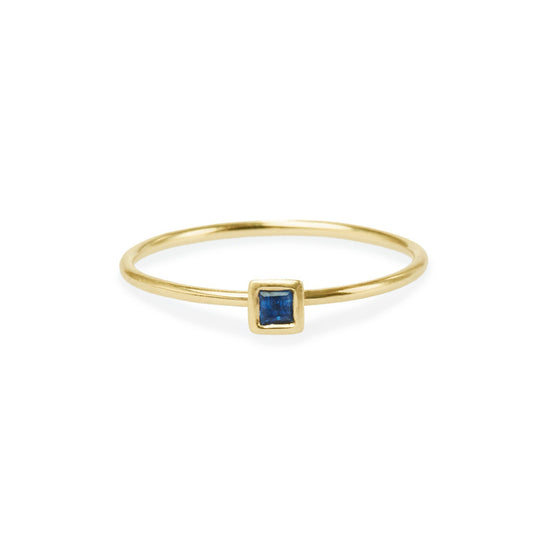 Elizabeth Buenaventura -  Square Sapphire Friendship Ring