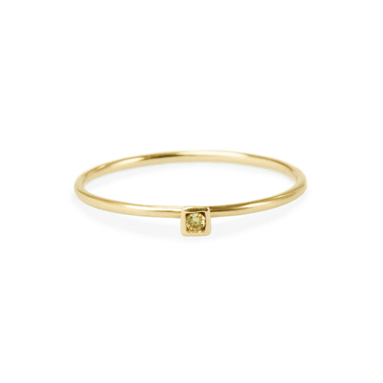 Square Yellow Friendship Ring