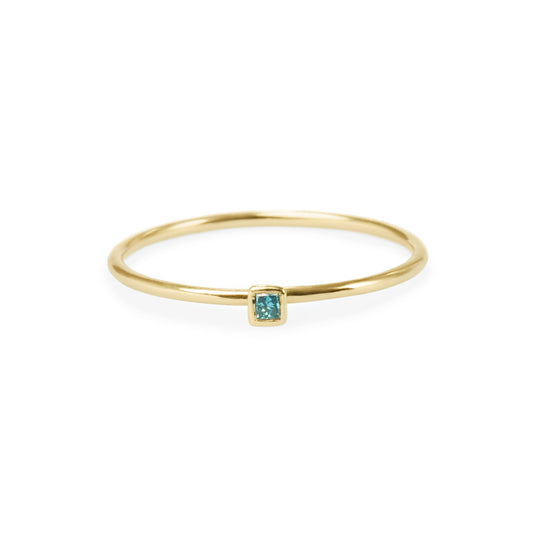 Elizabeth Buenaventura -  Square Blue Diamond Friendship Ring