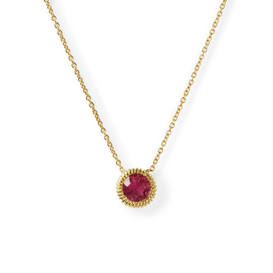 Large Youth Pink Tourmaline Necklace