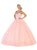 May Queen - LK107 Strapless Scalloped Corset Appliqued Ballgown In Pink