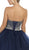 May Queen - LK114 Strapless Embellished Ballgown In Blue
