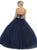 May Queen - LK114 Strapless Embellished Ballgown In Blue
