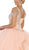 May Queen - LK116 Jeweled Lace Bodice Ruffled Ballgown In Pink