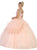 May Queen - LK116 Jeweled Lace Bodice Ruffled Ballgown In Pink