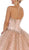 May Queen - LK126 Sequined Strapless Sweetheart Ballgown In Pink and Gold