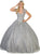 May Queen - LK126 Sequined Strapless Sweetheart Ballgown In Silver
