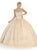 May Queen - LK128 Embellished Halter Basque Quinceanera in Neutral