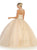 May Queen - LK128 Embellished Halter Basque Quinceanera in Neutral