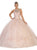 May Queen - LK128 Embellished Halter Basque Quinceanera in Purple